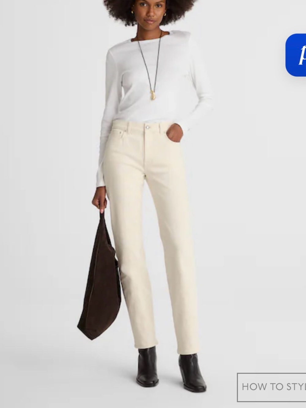 Madewell The Jules Slim-Straight Jean — Cream